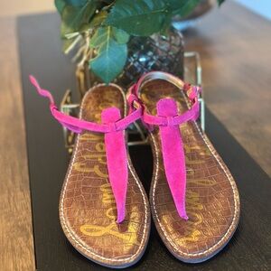 Sam Edelman Fuchsia Suede Sandals